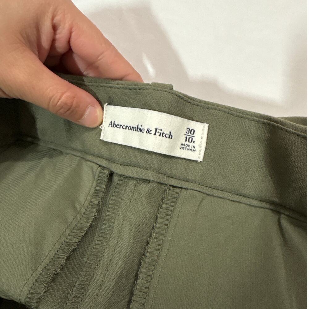 NWT Abercrombie & Fitch Women’s 30 Green Ultra High Wide Legs Pants Trousers - Picture 7 of 13